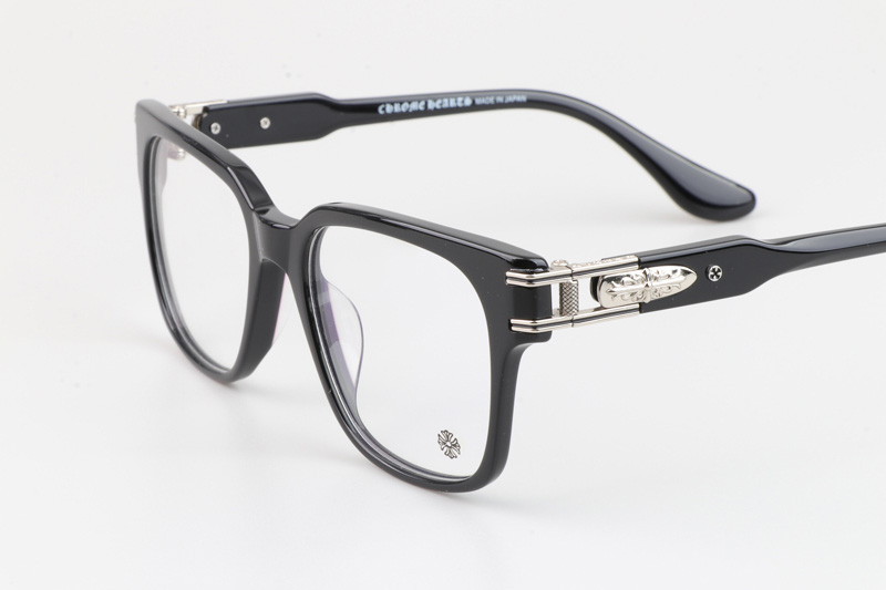 Bulge Eyeglasses Black Silver