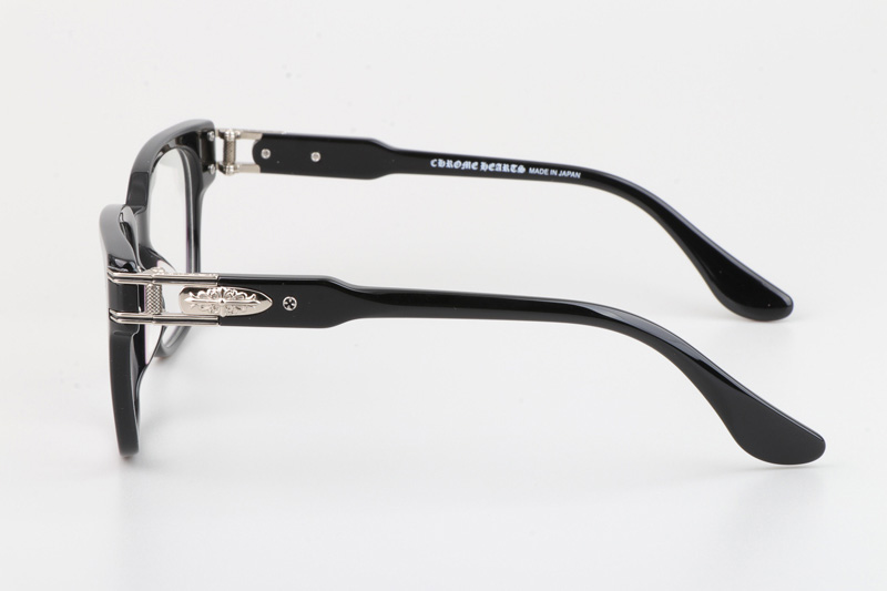 Bulge Eyeglasses Black Silver