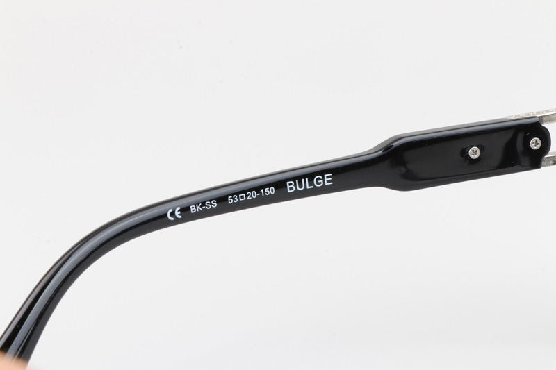 Bulge Eyeglasses Black Silver