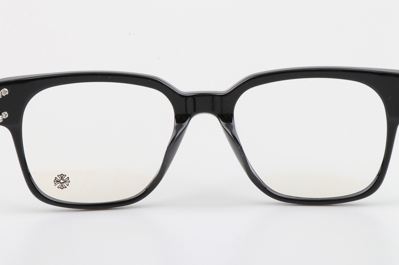 Bulge Eyeglasses Black Silver