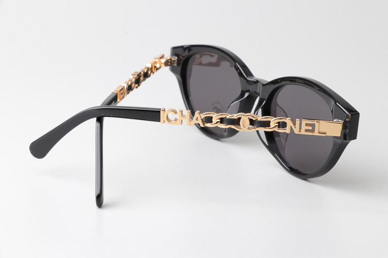 CH0539 Sunglasses Black Gold Gray