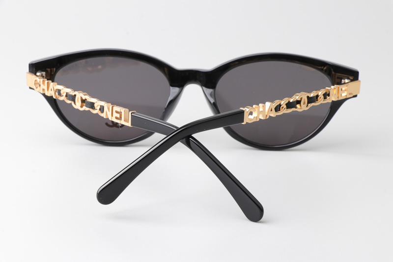 CH0539 Sunglasses Black Gold Gray