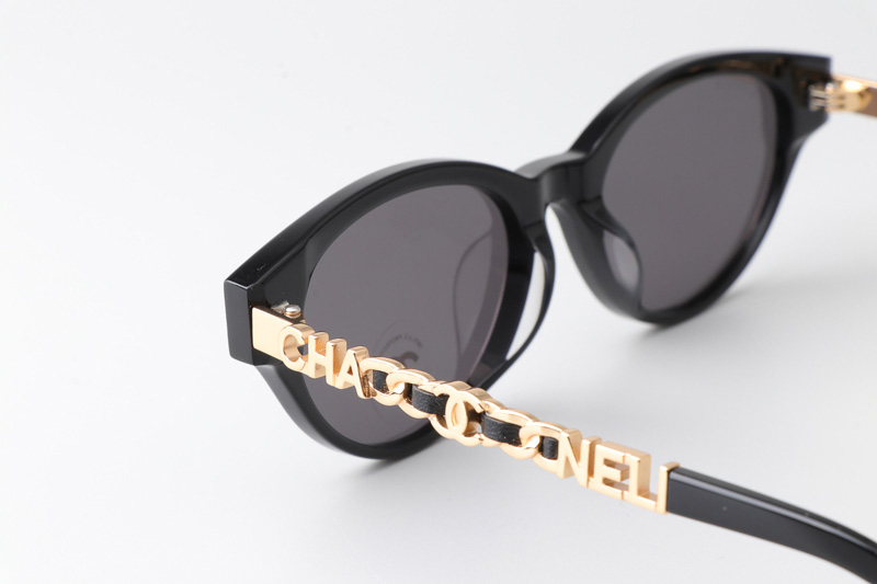 CH0539 Sunglasses Black Gold Gray