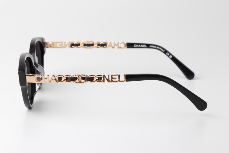 CH0539 Sunglasses Black Gold Gray