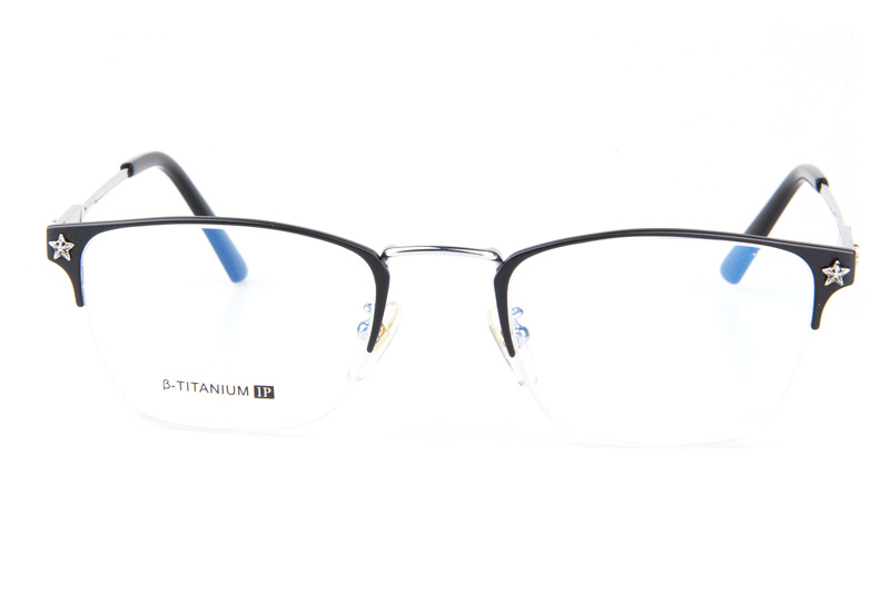 CH1913 Eyeglasses Black Silver