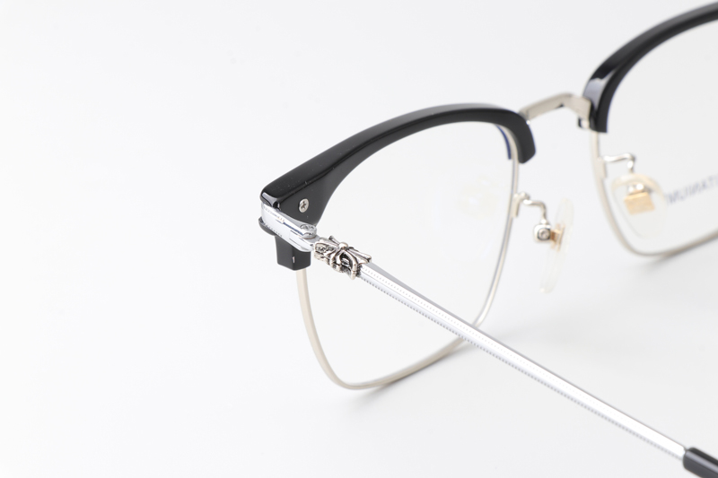 CH2040 Eyeglasses Black Silver