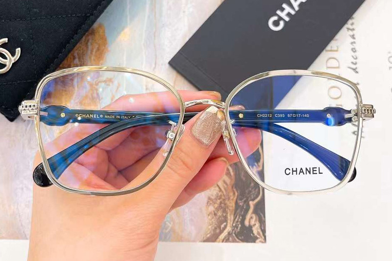 CH2212 Eyeglasses Silver Black