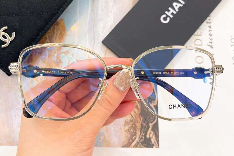 CH2212 Eyeglasses Silver Tortoise