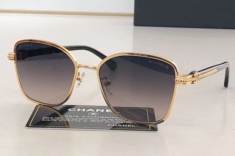 CH2212 Sunglasses Gold Black Gradient Gray