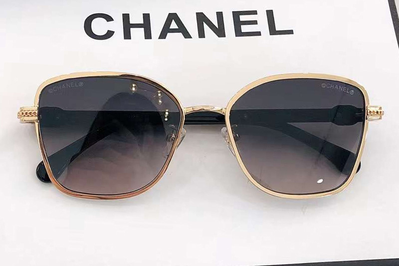 CH2212 Sunglasses Gold Black Gradient Gray