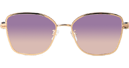 CH2212 Sunglasses Gold Black Gradient Purple