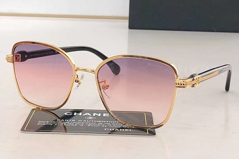 CH2212 Sunglasses Gold Black Gradient Purple