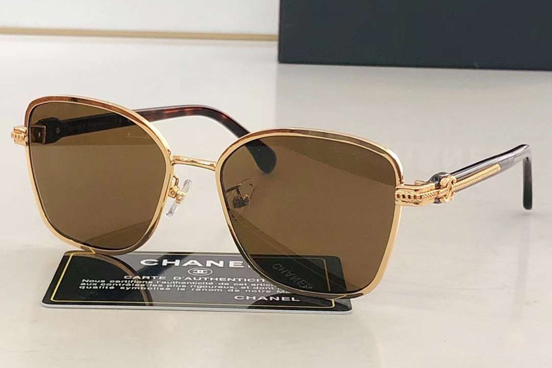 CH2212 Sunglasses Gold Tortoise Brown