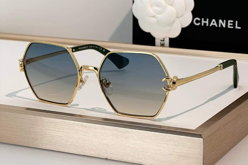 CH2231 Sunglasses Gold Gradient Blue