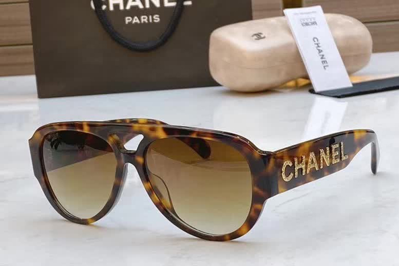 CH3397B Sunglasses Tortoise Gold Gradient Brown