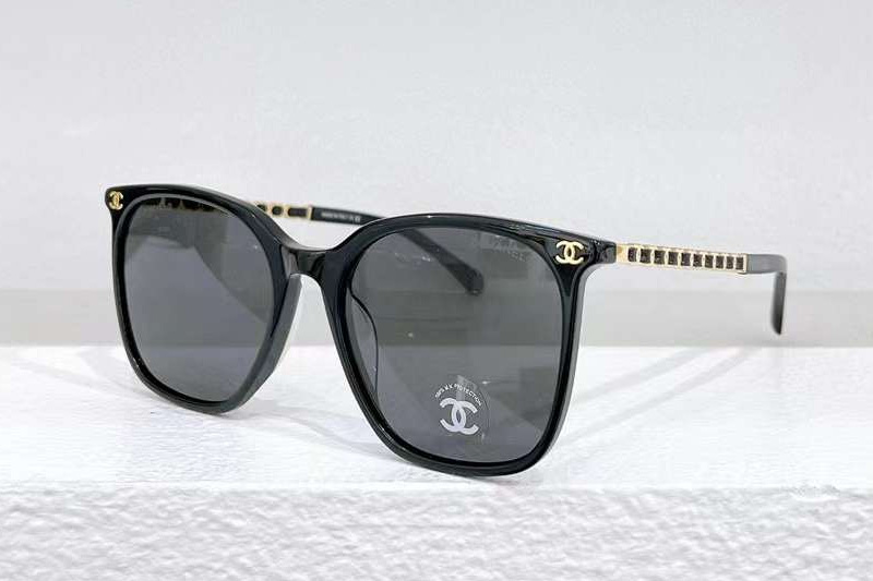 CH3435 Sunglasses Black Gold Gray