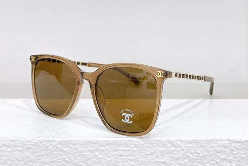 CH3435 Sunglasses Brown Gold Brown