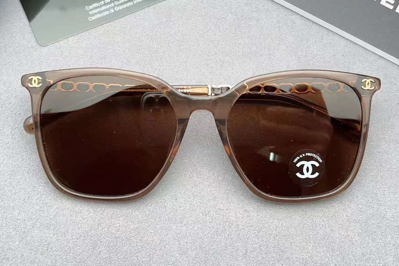 CH3435 Sunglasses Brown Gold Brown