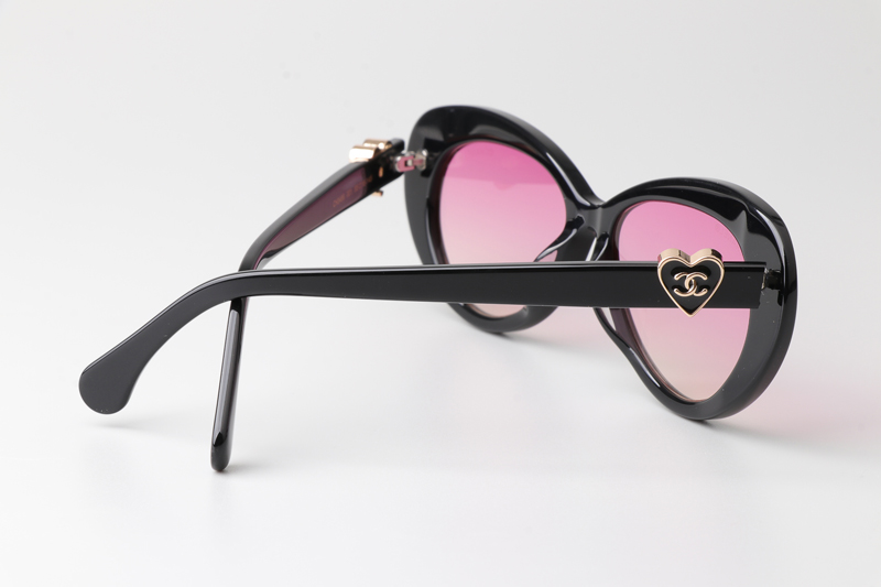 CH3466 Sunglasses Black Gradient Pink