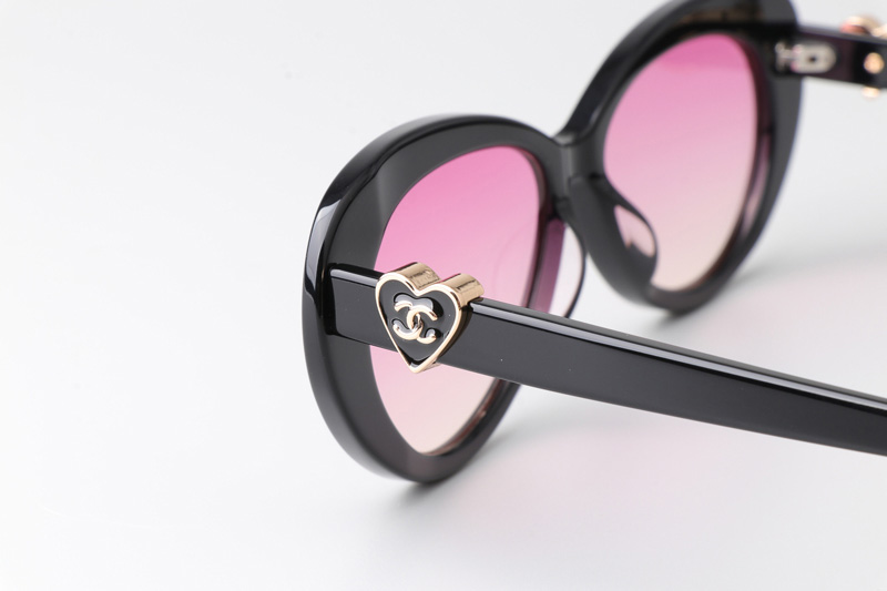 CH3466 Sunglasses Black Gradient Pink