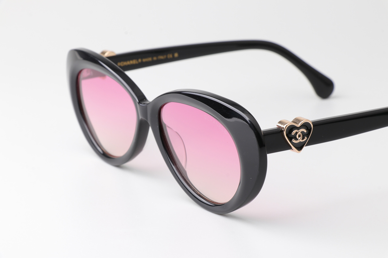 CH3466 Sunglasses Black Gradient Pink