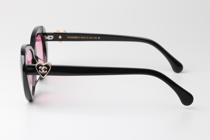 CH3466 Sunglasses Black Gradient Pink