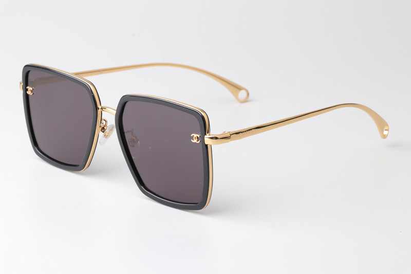 CH3489 Sunglasses Black Gold Gray