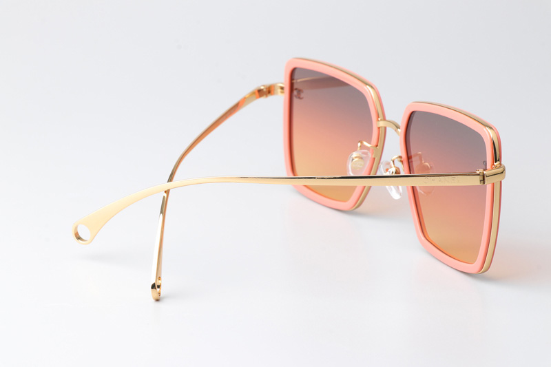 CH3489 Sunglasses Pink Gold Gradient Pink