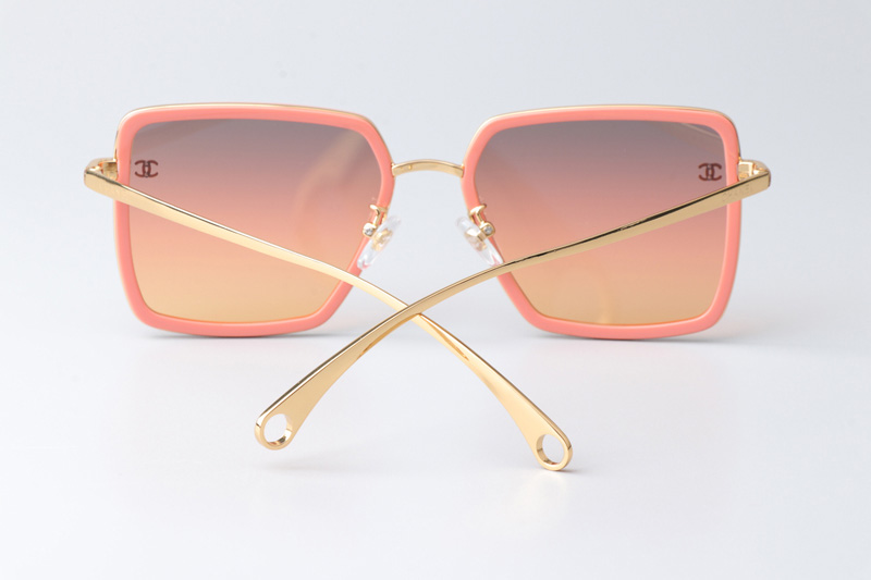 CH3489 Sunglasses Pink Gold Gradient Pink