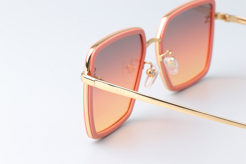 CH3489 Sunglasses Pink Gold Gradient Pink