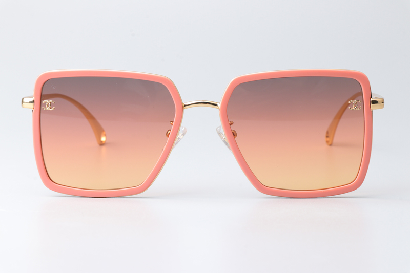 CH3489 Sunglasses Pink Gold Gradient Pink
