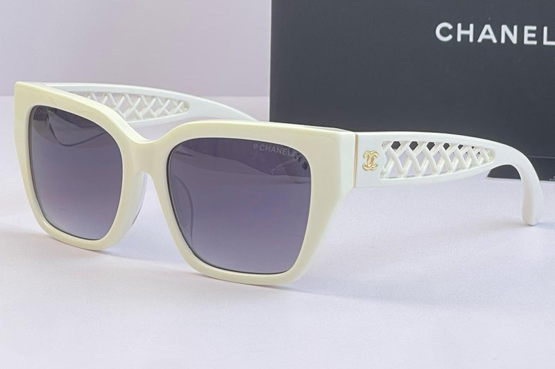CH3507 Sunglasses White Gradient Gray