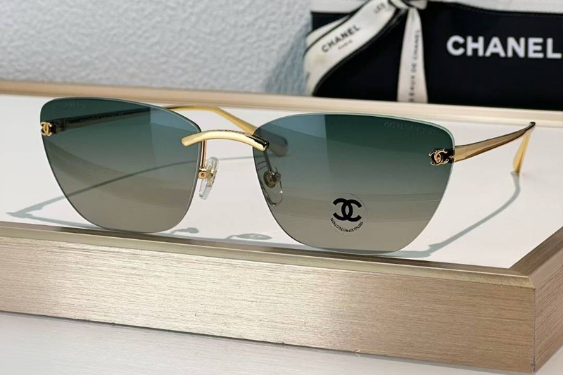 CH4286T Sunglasses Gold Gradient Green