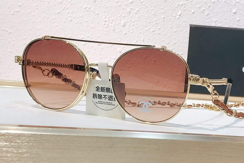 CH4291 Sunglasses Gold Gradient Brown