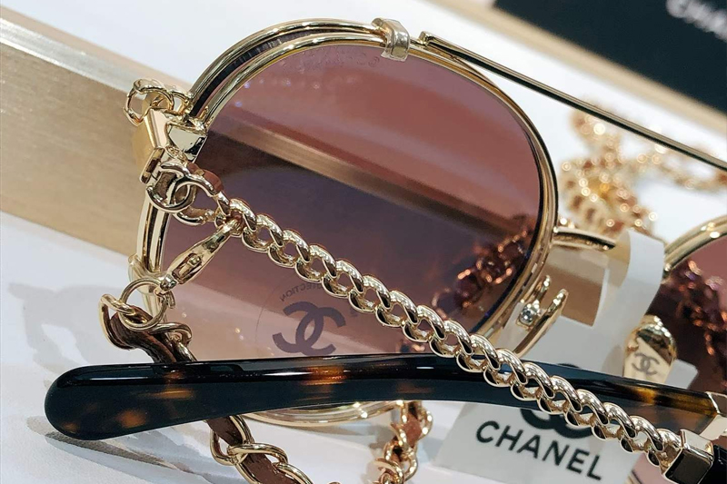 CH4291 Sunglasses Gold Gradient Brown