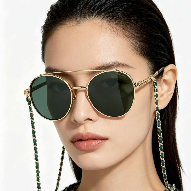 CH4291 Sunglasses Gold Green