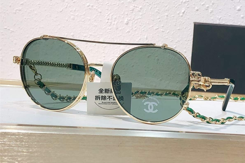 CH4291 Sunglasses Gold Green
