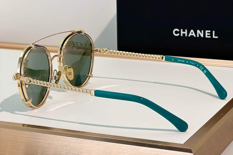 CH4291 Sunglasses Gold Green