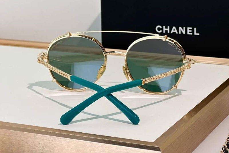 CH4291 Sunglasses Gold Green