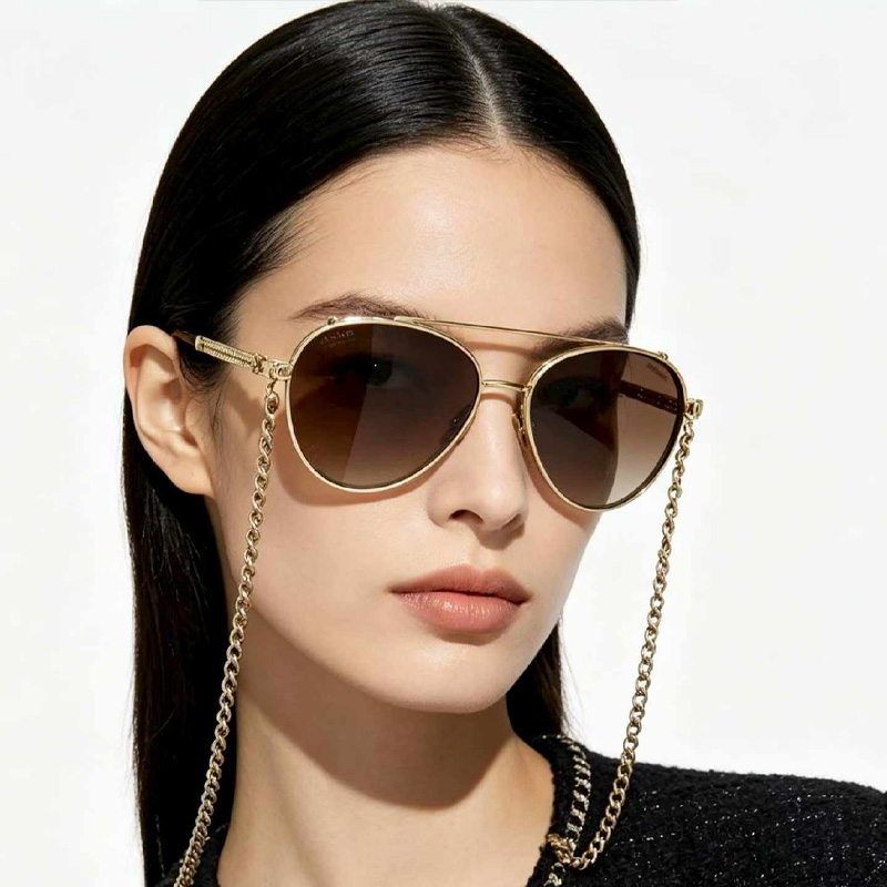 CH4292 Sunglasses Gold Gradient Brown