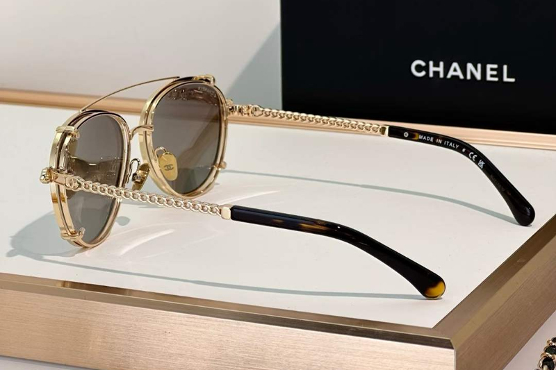 CH4292 Sunglasses Gold Gradient Brown