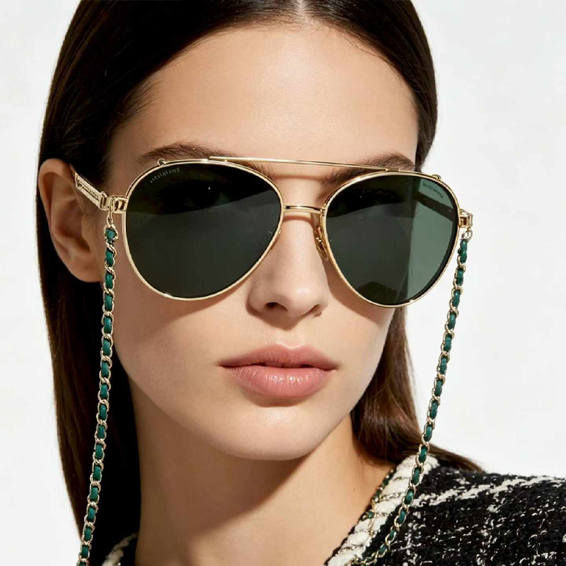 CH4292 Sunglasses Gold Green