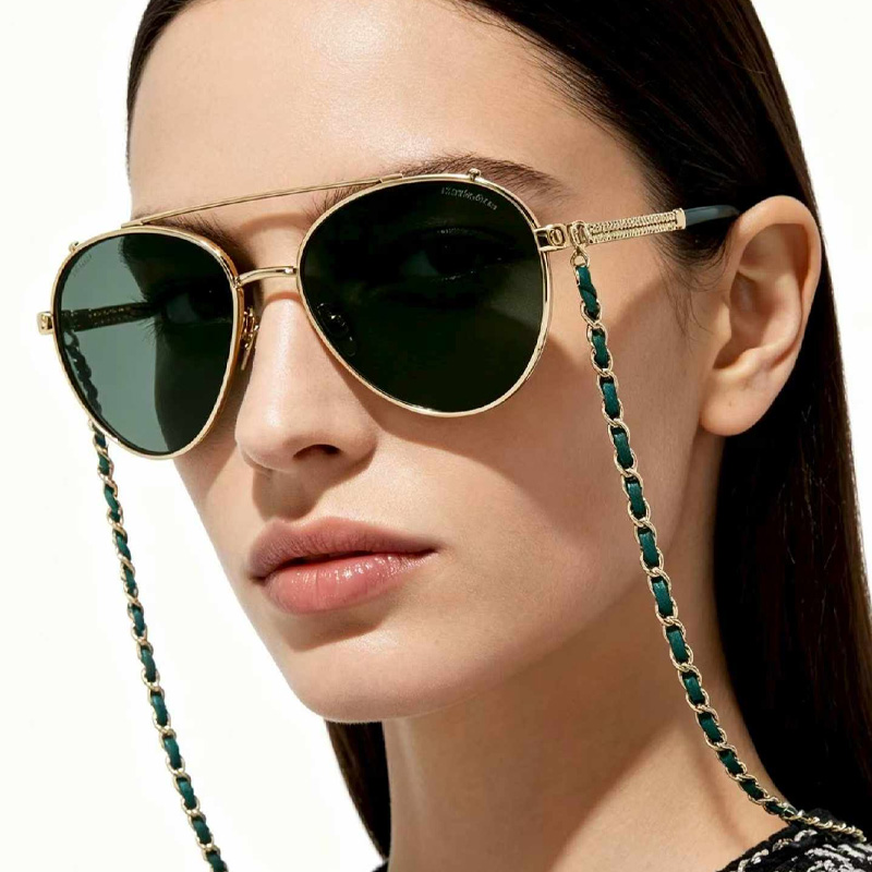 CH4292 Sunglasses Gold Green