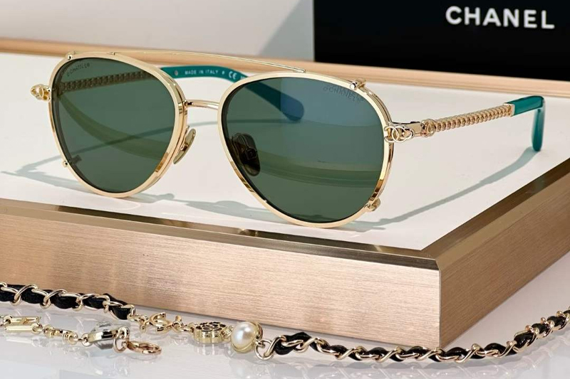 CH4292 Sunglasses Gold Green