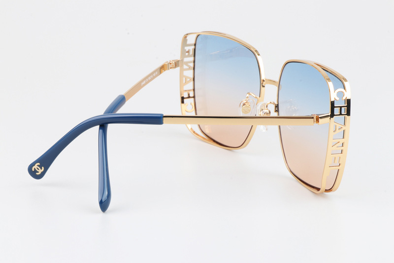 CH4581 Sunglasses Gold Blue Gradient Blue