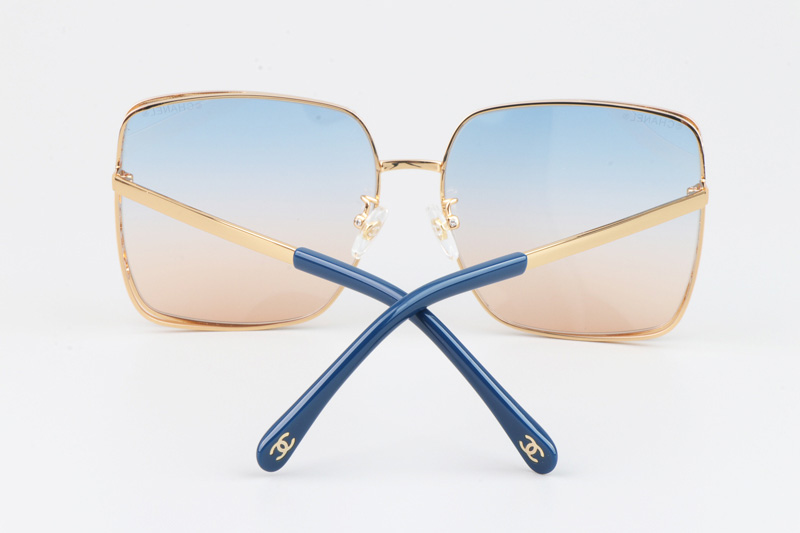 CH4581 Sunglasses Gold Blue Gradient Blue