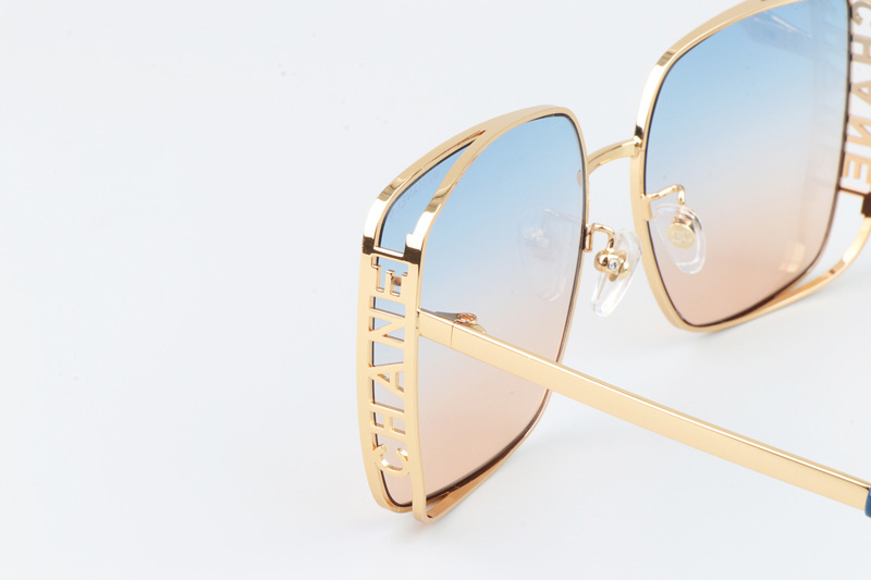 CH4581 Sunglasses Gold Blue Gradient Blue