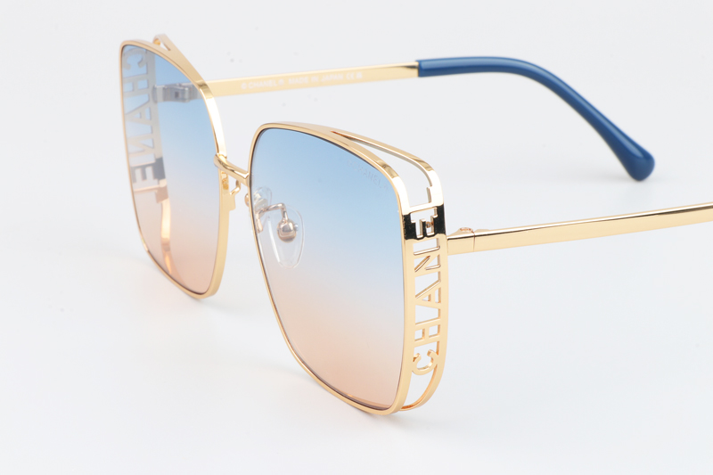 CH4581 Sunglasses Gold Blue Gradient Blue