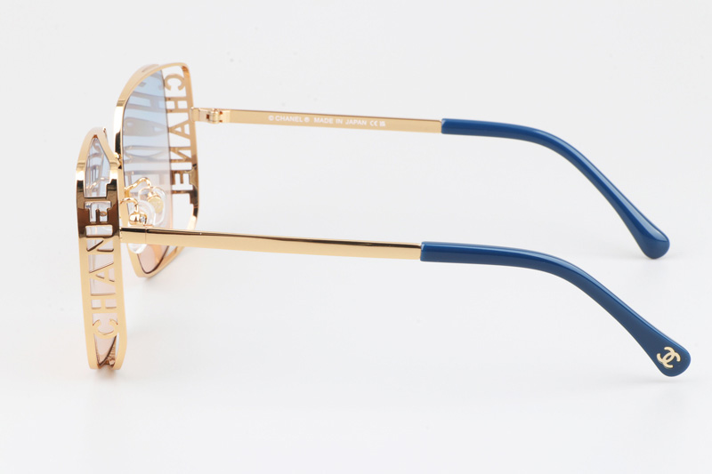 CH4581 Sunglasses Gold Blue Gradient Blue