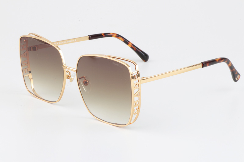 CH4581 Sunglasses Gold Tortoise Gradient Brown